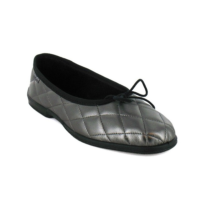 chausson ballerine noire femme fargeot barbara