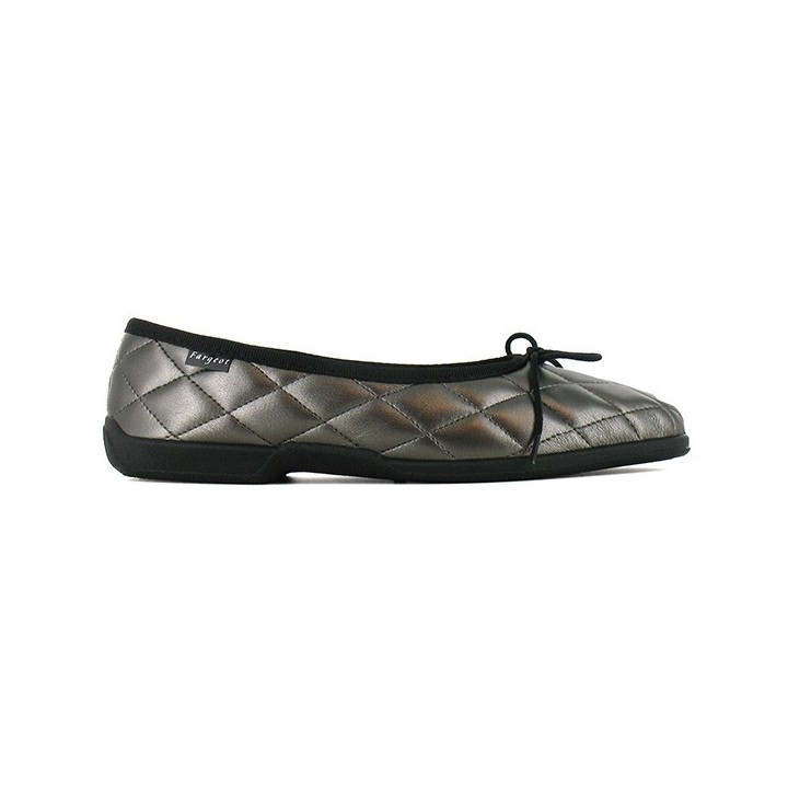 chausson ballerine noire femme fargeot barbara