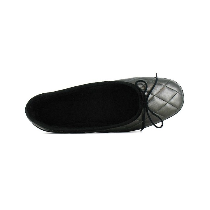 chausson ballerine noire femme fargeot barbara