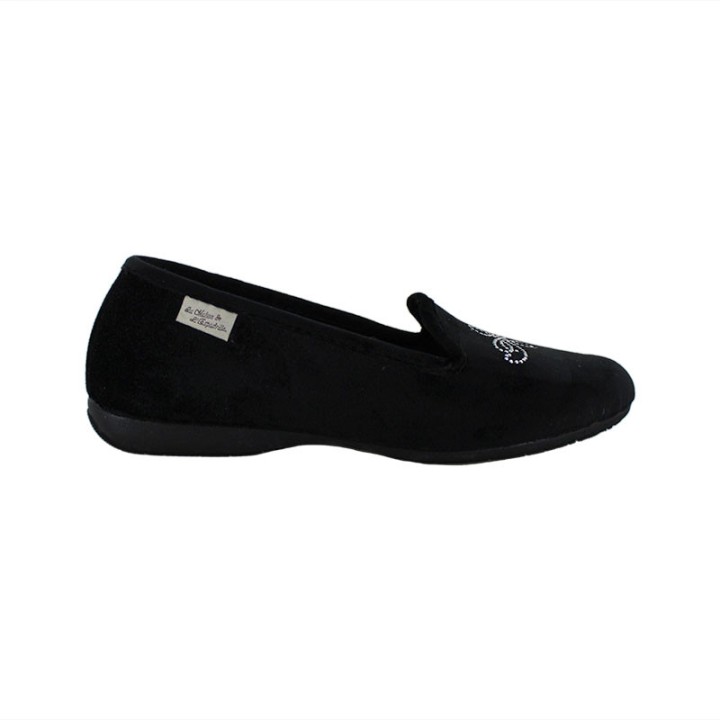 Chaussons noirs femme la maison de l'espadrille  6143