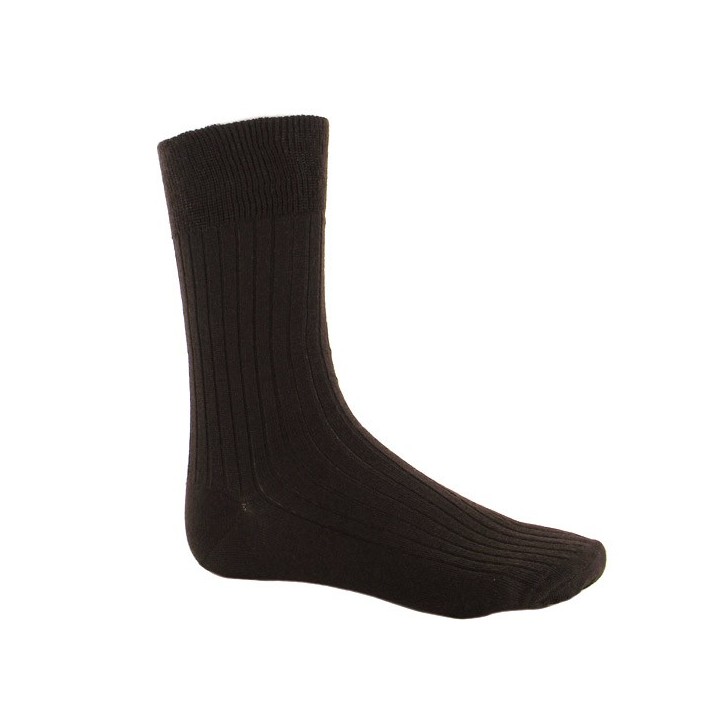 Chaussettes côtelées en laine Merinos