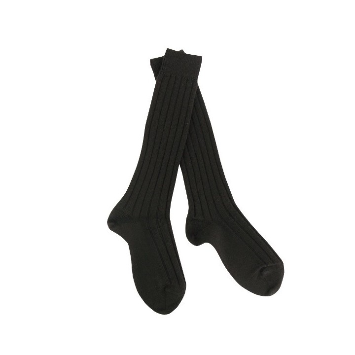 chaussettes hautes enfant laine et coton
