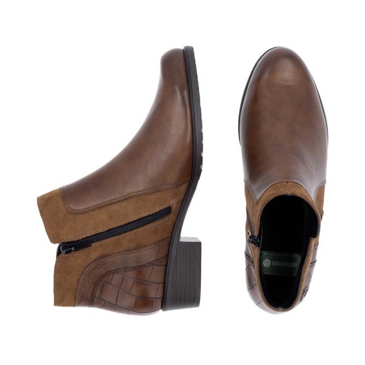bottines marrons confortables femme Remonte D6893