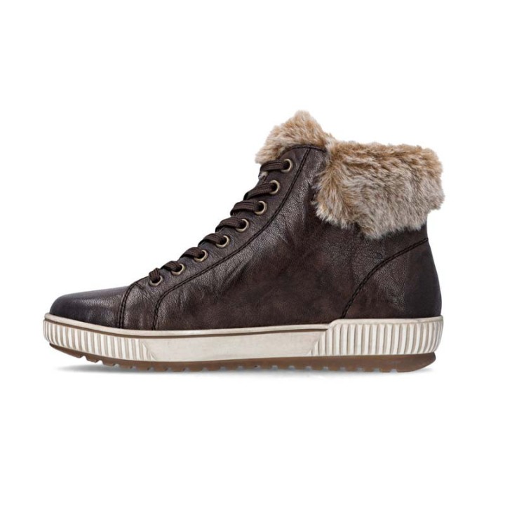 bottines femme marron fourrées Remonte D0780