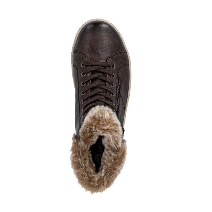 bottines femme marron fourrées Remonte D0780