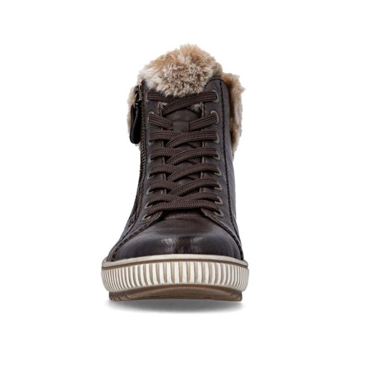 bottines femme marron fourrées Remonte D0780