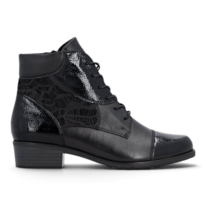 Bottines femme noires confortables REMONTE D6882