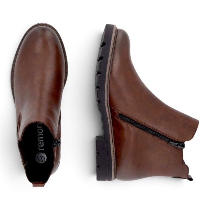 Bottines en cuir femme confortables semelle amovible Remonte