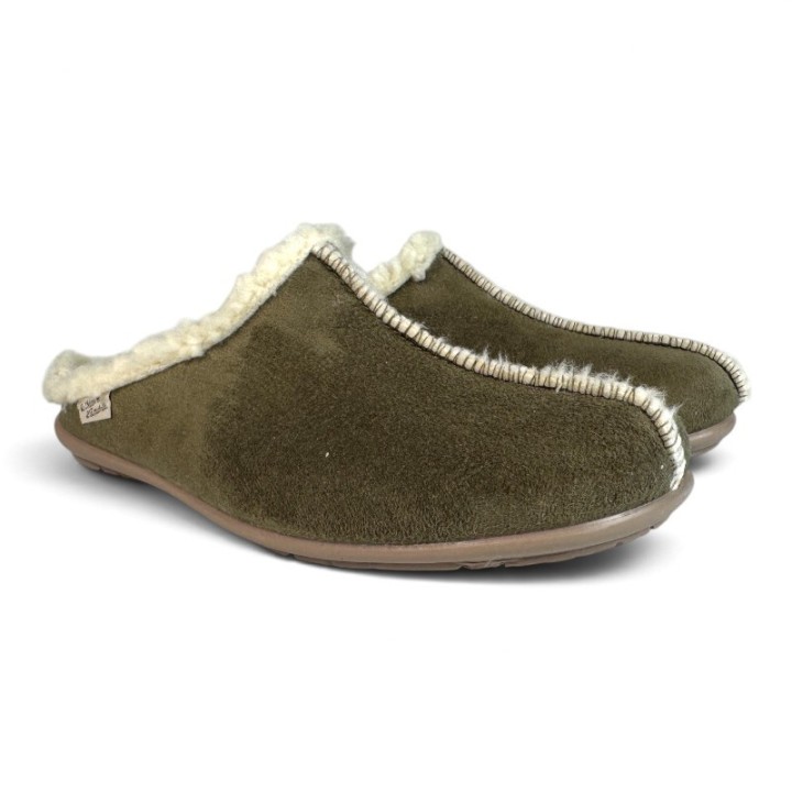 Chaussons mules femme fourrés la Maison de l'Espadrille