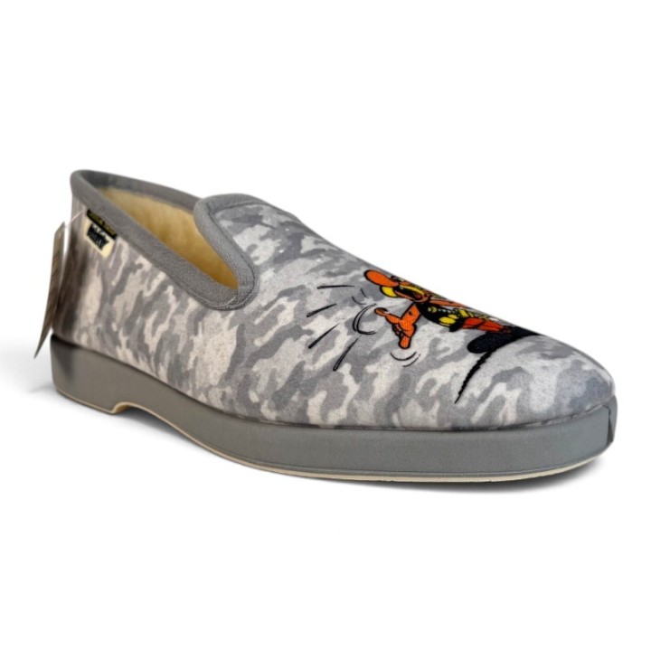 Charentaises fourrées pure laine pour homme -Asterix et Obelix - La Maison de l'Espadrille