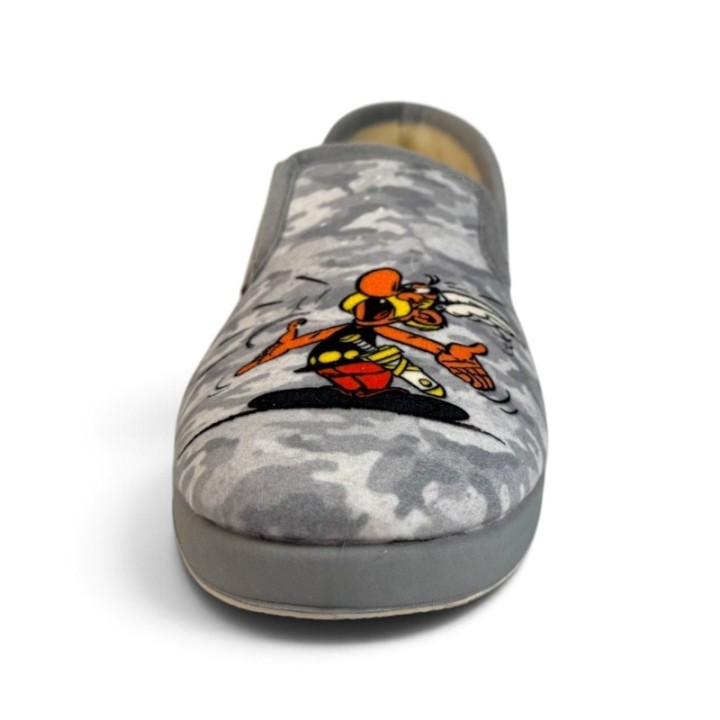 Charentaises fourrées pure laine pour homme -Asterix et Obelix - La Maison de l'Espadrille