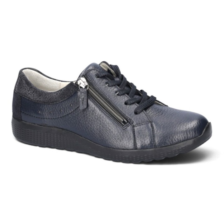 Basket femme pieds larges et sensibles en cuir souple Waldlaufer 634002