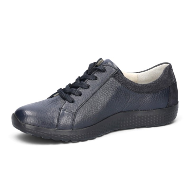 Basket femme pieds larges et sensibles en cuir souple Waldlaufer 634002