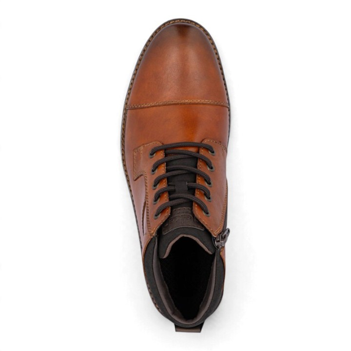 Bottines Hommes semelle amovible en cuir confortables Rieker