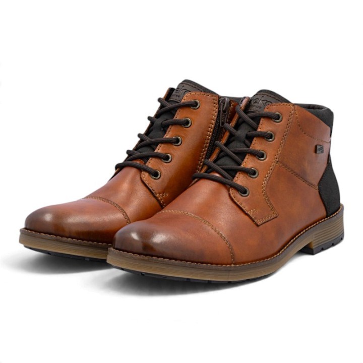 Bottines Hommes semelle amovible en cuir confortables Rieker