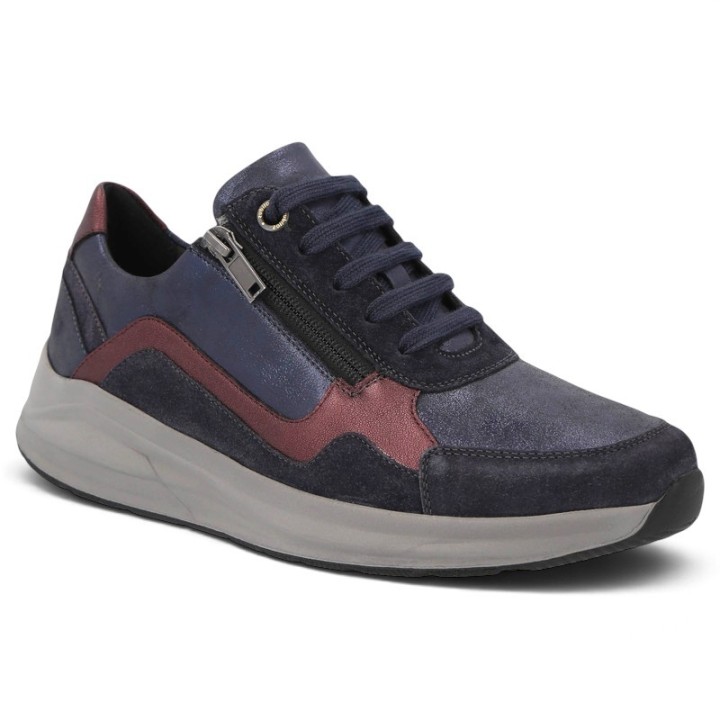 Basket femme pieds sensibles et larges en cuir confortables SOLIDUS