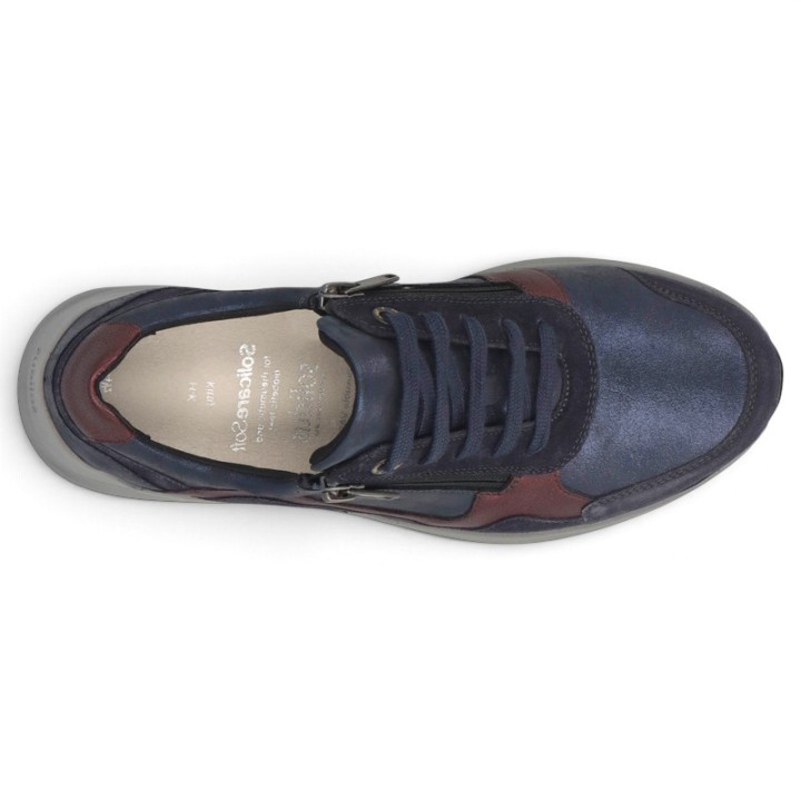 Basket femme pieds sensibles et larges en cuir confortables SOLIDUS
