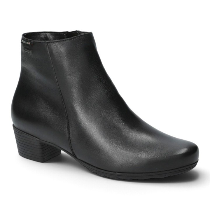 Bottines femme noires à talon confortables Mephisto Ilsa