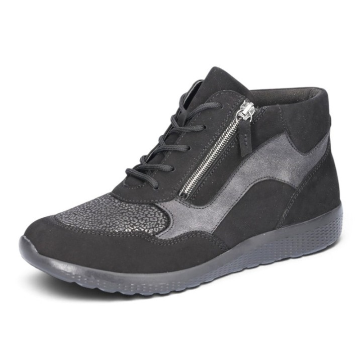 Baskets montantes femme pieds très larges hiver confortables Waldlaufer 815M80