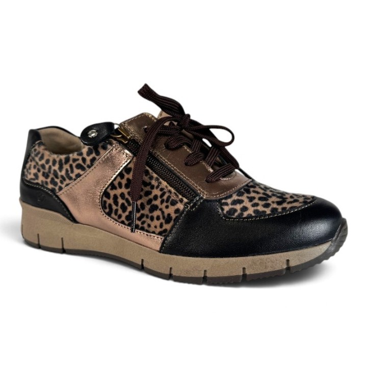 Baskets femme confortables et légères en cuir SUAVE 10504