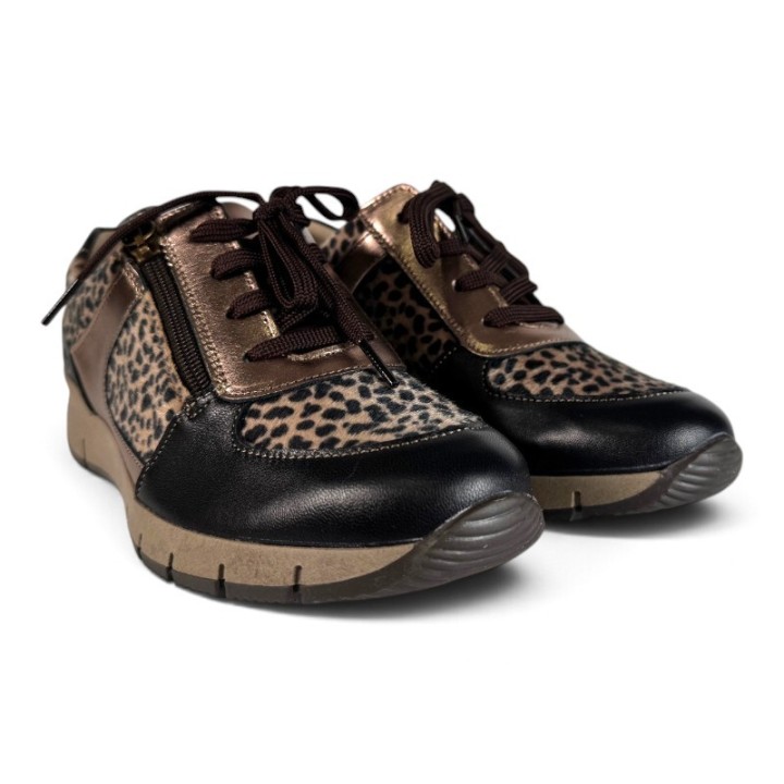 Baskets femme confortables et légères en cuir SUAVE 10504